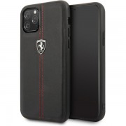 FERRARI GEN iPhone 11 z navpično črtasto črno usnjeno torbico 