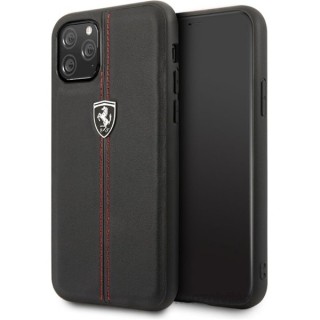 FERRARI GEN iPhone 11 z navpično črtasto črno usnjeno torbico Mobile