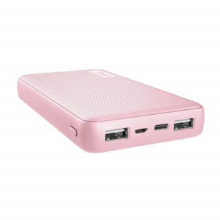 Trust PowerBank Primo Compact Powerbank (15000mAh; 15W USB-C 12W 2xUSB; roza) Mobile