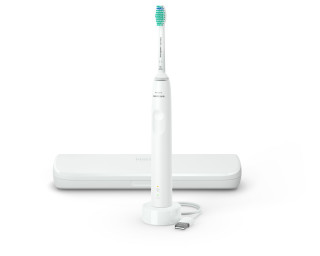 Philips Sonicare S3100 HX3673/13 električna zobna ščetka, bela s potovalnim kovčkom Dom