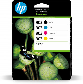 HP 903 4-pack Black/Cyan/Magenta/Yellow Original Ink Cartridges PC