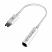 Promate AUXLink-C avdio kabel 0,12 m 3.5mm USB Bela 