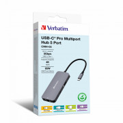 Verbatim CMH-05 USB Tip-C 5000 Mbit/s Srebrna 