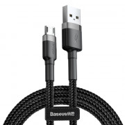 Baseus CAMKLF-CG1 USB kabel 2 m USB A Micro-USB B Črna, Siva 