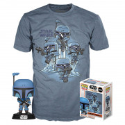 Funko Pop! The Mandalorian: Komplet figur in majice v obliki črke Tee Box 