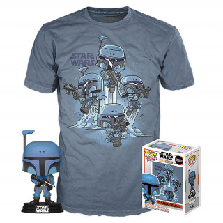 Funko Pop! The Mandalorian: Komplet figur in majice v obliki črke Tee Box Merch