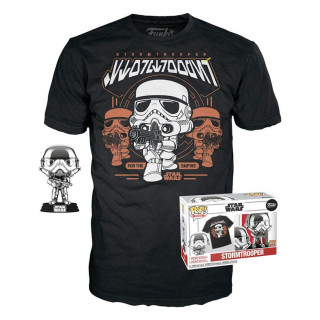 Funko Pop! & majica: Disney Star Wars - Stormtrooper (posebna izdaja) Vinilna figura in majica z nagibno glavo (L) Merch