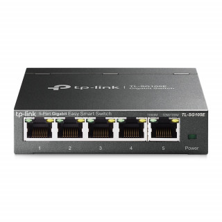 TP-Link TL-SG105E mrežno stikalo Upravljano L2 Gigabit Ethernet (10/100/1000) Črna PC