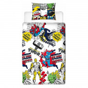 Marvel Comics Scribble Rotary Duvet Set Enojna/Homeware 