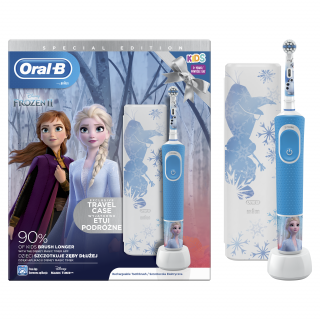 Oral-B D100 Vitality otroška zobna ščetka - Frozen II + torbica Dom