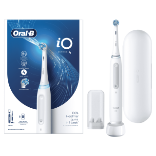 Oral-B iO4 električna zobna ščetka precej bela Dom