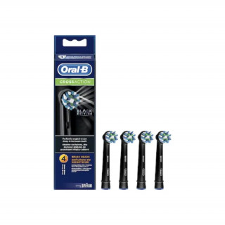 Oral-B CrossAction set 4 črnih glav zobne ščetke Dom