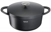 Tefal E2184634 Trattoria pokrov iz litega aluminija 24 cm črn lonec za kuhanje 