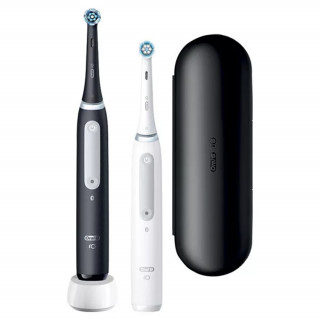 Oral-B iO Series 4 2-delni komplet električne zobne ščetke mat črna+bela Dom