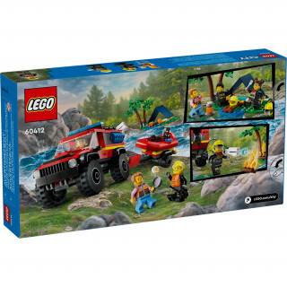 LEGO City Gasilski tovornjak 4x4 z reševalnim čolnom (60412) Igra 