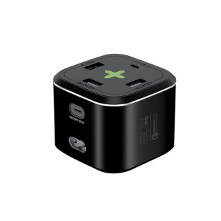 Promate Polnilni adapter - POWERCUBE PD80 (POWERCUBE-PD80.EU-BK) Mobile