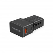 Promate Univerzalni adapter - TRIPLUG PD20 (TRIPLUG-PD20.BLACK) 