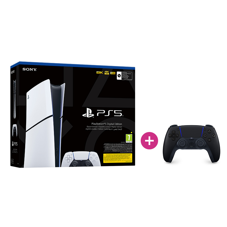 PlayStation 5 Digital Edition (Slim) + PlayStation 5 (PS5) DualSense ...