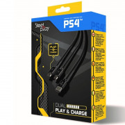 Steelplay Dual Play & Charge kabel za krmilnik PS4 - črn 