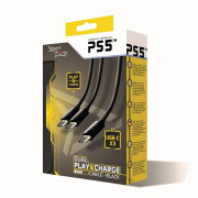 Steelplay Dual Play & Charge kabel za krmilnik PS5 - črn 