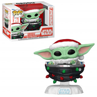 Funko Pop! #746 Disney Star Wars: The Mandalorian Holiday - Grogu Pram Vinyl Figura Merch