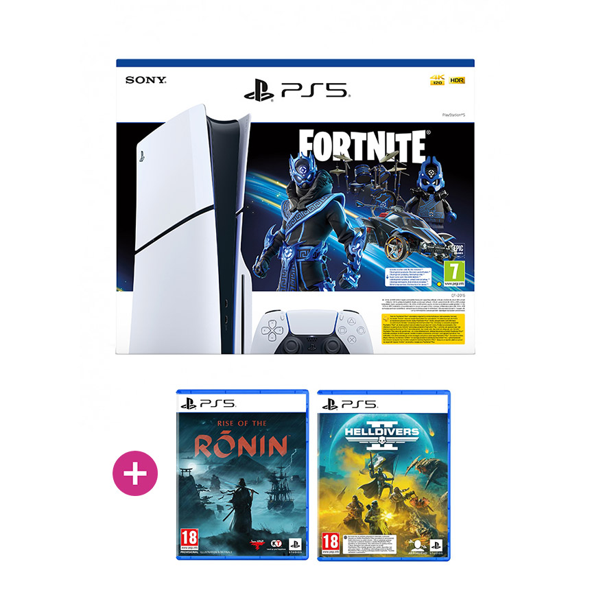 PlayStation 5 (Slim) Fortnite Cobalt Star bundle + Rise of the Ronin ...