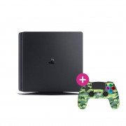 PlayStation 4 (PS4) Slim 500 GB (rabljeno) + Freaks and Geeks - Brezžični krmilnik - Green Camo (140142d) 