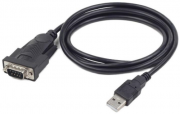 Gembird USB v DB9M kabel za pretvorbo serijskih vrat, 1.5 m - črna 