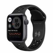 Apple Watch Nike S6 GPS, 40 mm vesoljsko sivo aluminijasto ohišje z antracitno/črno Ni 