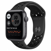 Apple Watch Nike SE GPS, 44 mm vesoljsko sivo aluminijasto ohišje z antracit/črno 