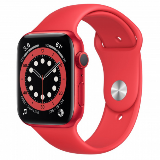 Apple Watch S6 GPS, 44 mm PRODUCT(RED) aluminijasto ohišje z PRODUCT(RED) Sport Ban Mobile