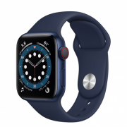 Apple Watch S6 GPS Cellular, 40 mm modro aluminijasto ohišje s temno modrim športnim pasom 