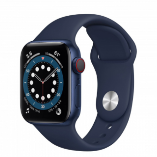 Apple Watch S6 GPS Cellular, 40 mm modro aluminijasto ohišje s temno modrim športnim pasom Mobile