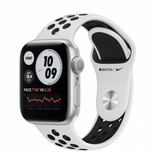 Apple Watch Nike S6 GPS, 40 mm srebrno aluminijasto ohišje s čisto platino/črno Nik Mobile