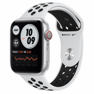 Apple Watch Nike S6 GPS Cellular, 44 mm srebrno aluminijasto ohišje s čisto platino Mobile