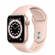 Apple Watch S6 GPS, 40 mm zlato aluminijasto ohišje s športnim pasom Pink Sand Regular 