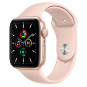 Apple Watch SE GPS, 44 mm zlato aluminijasto ohišje s športnim pasom Pink Sand Regular 