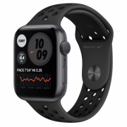 Apple Watch Nike S6 GPS, 44 mm vesoljsko sivo aluminijasto ohišje z antracitno/črno Ni 