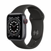 Apple Watch S6 GPS Cellular, 40 mm vesoljsko sivo aluminijasto ohišje s črnim Sport B 