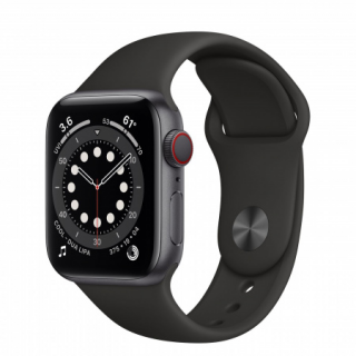 Apple Watch S6 GPS Cellular, 40 mm vesoljsko sivo aluminijasto ohišje s črnim Sport B Mobile