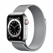 Apple Watch S6 GPS Cellular, 40 mm srebrno ohišje iz nerjavečega jekla s srebrno Milo 