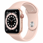 Apple Watch S6 GPS Cellular, 44 mm zlato aluminijasto ohišje z Pink Sand Sport Ban 