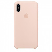 Apple iPhone XS silikonski zadnji ovitek, puder 