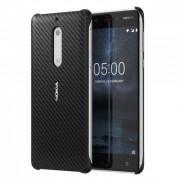 Plastični zadnji pokrov Nokia, karbonski vzorec, Onyx Black 