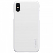 Zadnji ovitek Nillkin Super Frosted za iPhone XS, bel 