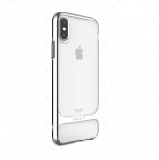 Keramični plastični zadnji pokrov Hana, iPhone XS, srebrna 