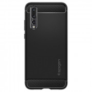 Zadnji ovitek Spigen Rugged Armor, Huawei P20 Pro, črn 