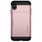 Zadnji pokrov Spigen Slim Armor CS, iPhone XS Max, Rose Gold 