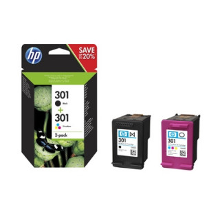 HP 301 2-pack Black/Tri-color Original Ink Cartridges PC