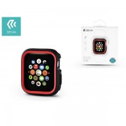 Črna/rdeča zaščitna torbica Devia ST323904 Dazzle Apple Watch 44m 